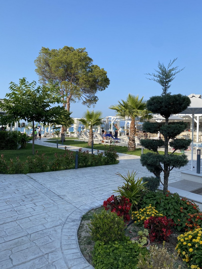 The landscaped seafront promenade